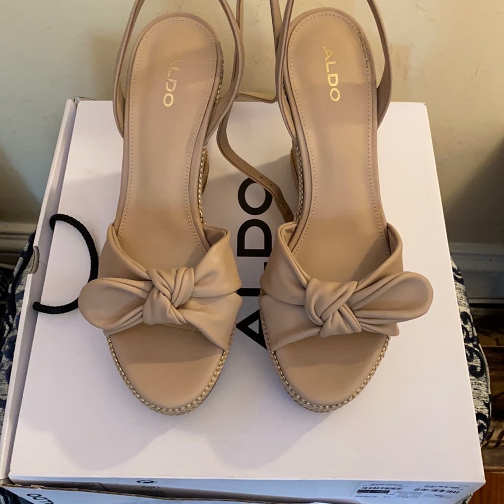 ALDO Nuetral Blush Wedge Heels